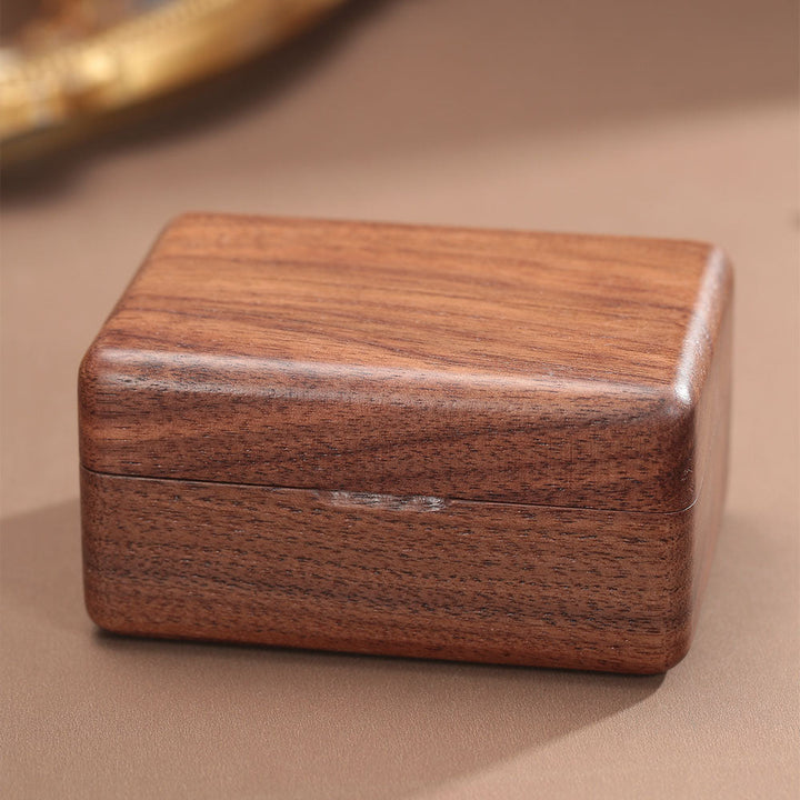 High Quality Walnut Ring Box For Tungsten Rings - Remisia