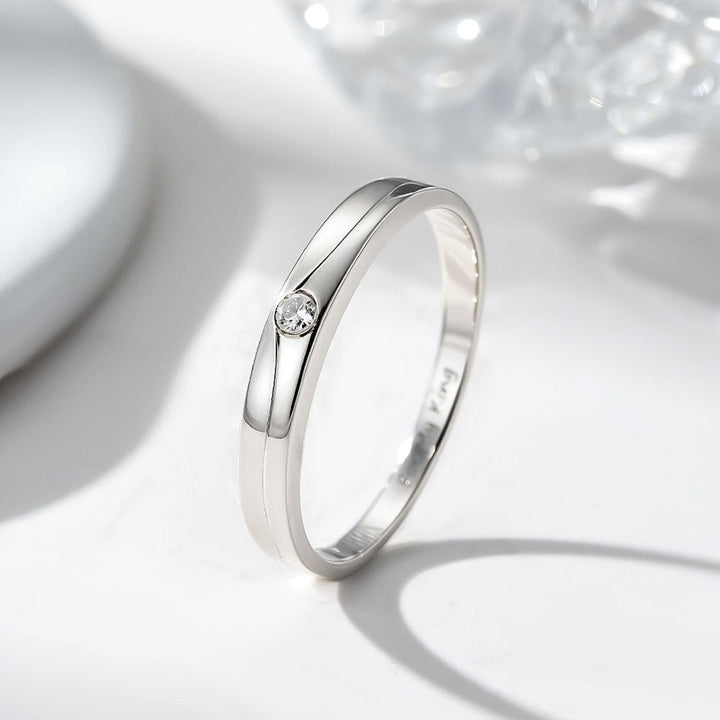 925 Silver Wedding Rings With Engraving For Couple In Ring Size 44~75 For Women Men - Remisia