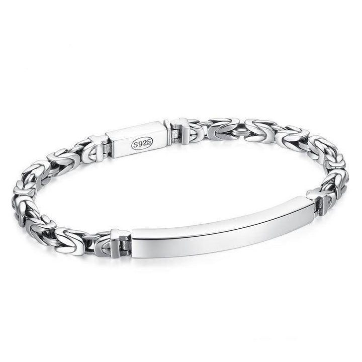 5mm Silver 925 Byzantine Chain Bracelet Men Women With Engraving | Personalized Gifts Bracelet Silver For Men Women