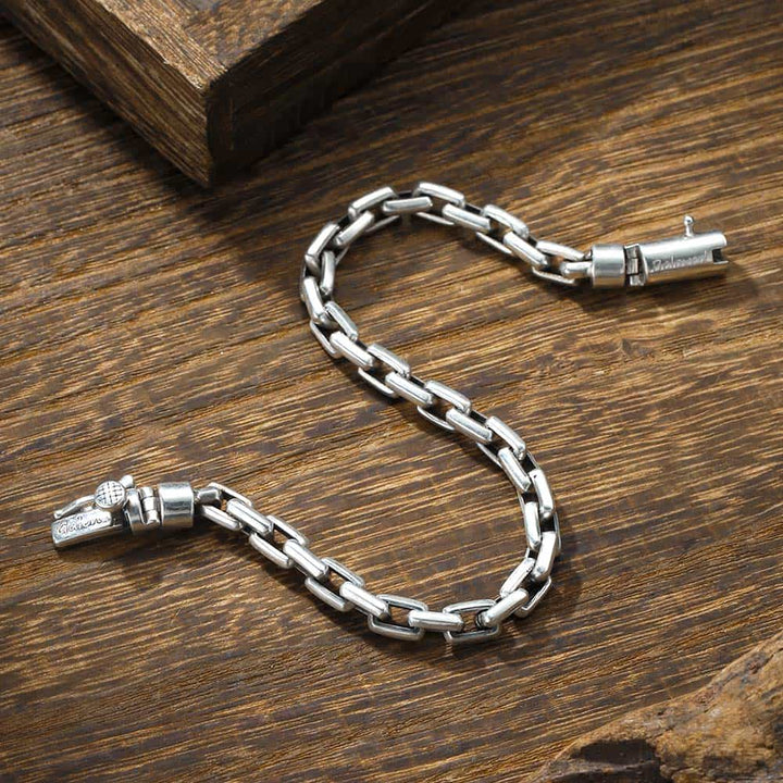 Personalized Silver Bracelet Engraved For Men And Women | Anchor Chain Silver Bracelet For Men  Women With Engraving