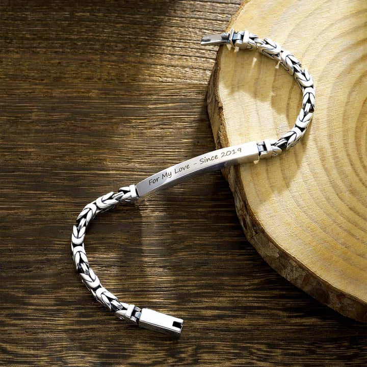 5mm Silver 925 Byzantine Chain Bracelet Men Women With Engraving | Personalized Gifts Bracelet Silver For Men Women