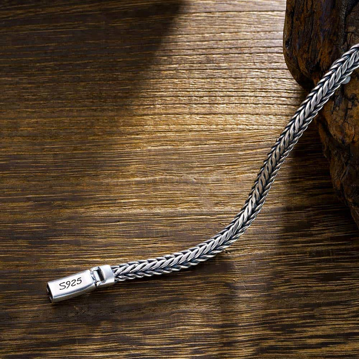 6.5mm Personalized 925 Silver Bracelet Men Women with Engraving | Personalized Gifts Jewelry Bracelet for Men