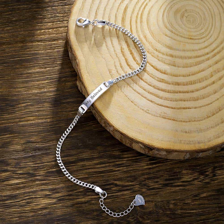 4mm Personalized Women's Bracelet Silver with Engraving | Personalized Gifts Jewelry Bracelet for Women