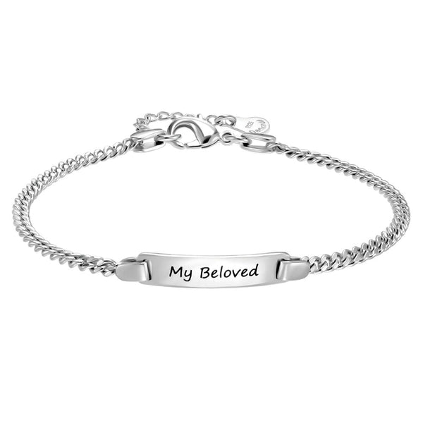 4mm Personalized Women's Bracelet Silver with Engraving | Personalized Gifts Jewelry Bracelet for Women