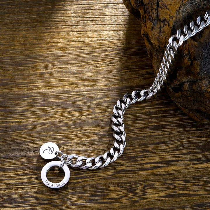 Couples Silver Bracelet With Engraving For Couples | Personalized Silver Bracelet Men Women With Engraving - Remisia