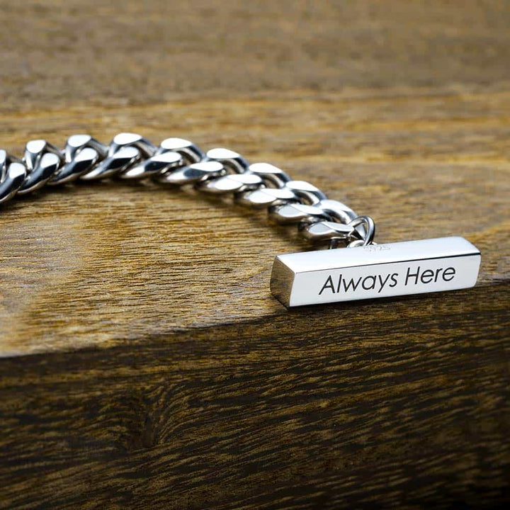 Couples Silver Bracelet With Engraving For Couples | Personalized Silver Bracelet Men Women With Engraving - Remisia