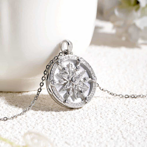 【Waterproof】Personalized Photo Amulet Necklace With Star Of David