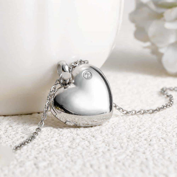 【Waterproof】Personalized Heart Photo Locket Necklace With Picture Inside